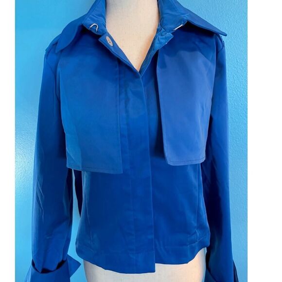NWOT Black History Month TARGET Cropped Light Jacket Lined '22 Blue Small - Picture 2 of 7